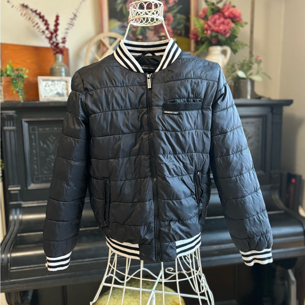 Kids Members Only Black Puffer Jacket